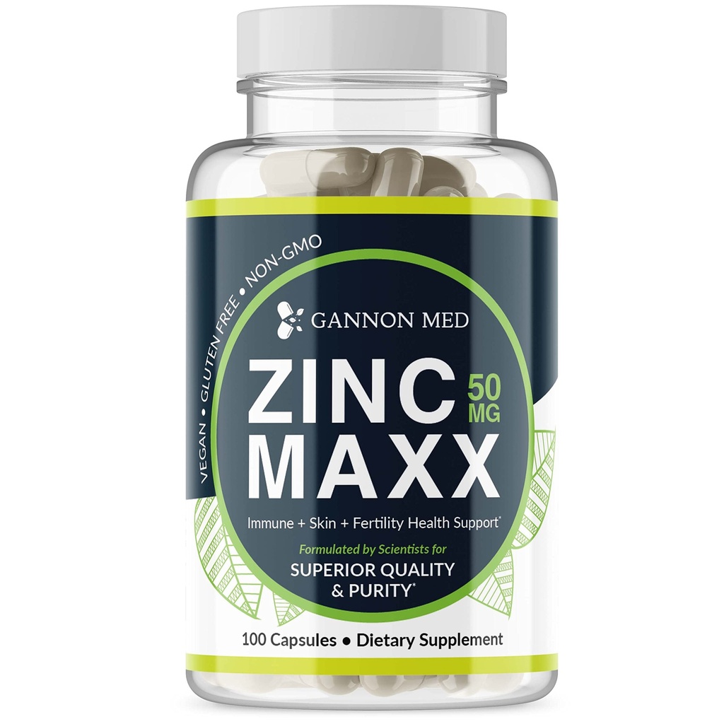 Zink Maxx 100 Capsules, Zink Gluconaat Immune Booster voor reproductieve gezondheid, huidverzorging, & Immuun Booster - 3+ maand aanbod 