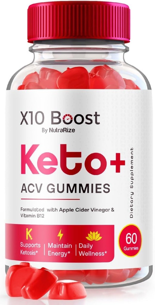 NutraRize X10 Boost Keto + ACV Gummies Geavanceerd gewichtsverlies, Reviews (60 Gummies)