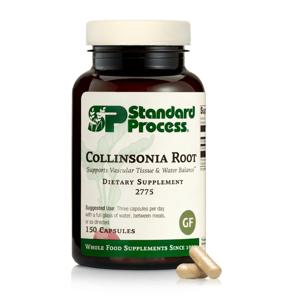Standard Process Collinsonia Root - Healthy Vasculary Tissue Support Supplement - Bladder & Niergezondheidssupplement met Collinsonia Root - Supplement ter ondersteuning van de spijsverteringsgezondheid - 150 capsules