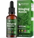 Stinging Nettle Root Extract Drops 2000mg (Urtica dicla L.) Kruidensupplement Absorbs Beter dan capsules, 1 maand levering, 84 porties, Alcoholvrije Tinctuur - 2 Oz, Verpakking van 1