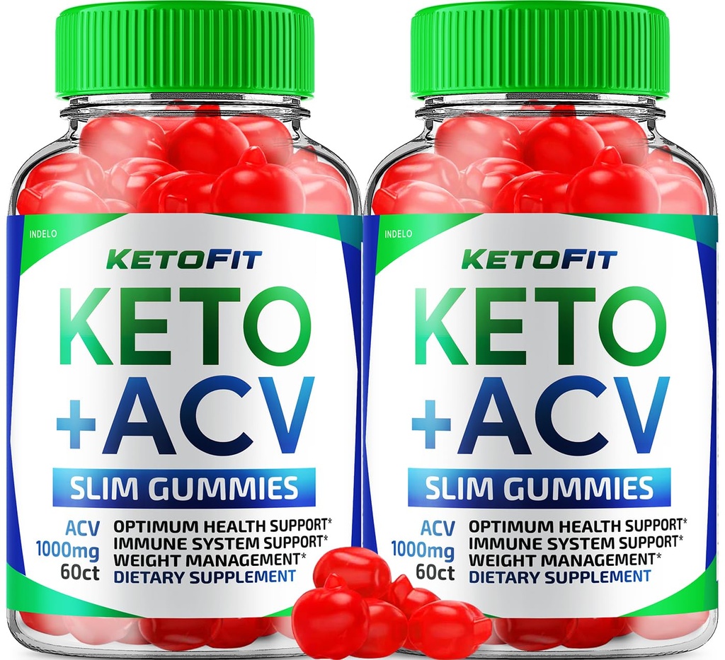 (2 Pack) Ketofit ACV Gummies Advanced 1000mg, KetoFit Keto + ACV Weight Management Gummies Apple Cider Vinegar Keto Fit Dieetsupplement Ketofit Gummies Beoordelingen Vitamine B12 B6 (120 Gummies)