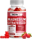 Magnesium Citrate Gummies 420mg per portie - 90 Vegan Gummies - Bevordert gezonde ontspanning, spier, bot, & energie ondersteuning (90 Aardbei Gummies)