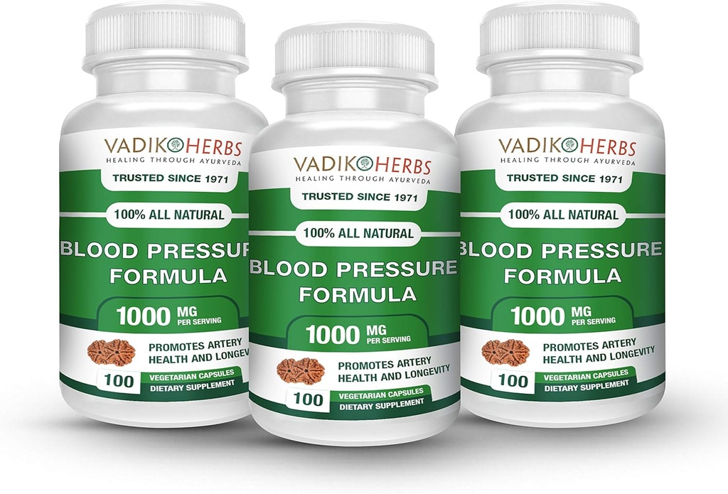 Vadik Kruiden Bloeddruk Formule Klinisch geformuleerd met Pure Ayurvedische Kruiden 3 Pack