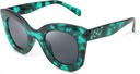FEISEDY Retro Oversized Vierkante Hoorn Zonnebril Semi Cat Eye Vlinder Glas Groot Dikke Bold Frame B2572