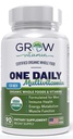 Eén dagelijkse multivitamine voor mannen - met vitamines en mineralen + biologische hele voeding, supplement op Boost Energie, algemene gezondheid - Non-GMO - 90 capsules