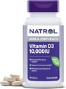 Natrol Vitamine D3 10.000 IE Tabletten, Ondersteuning van uw immuungezondheid, 60 Tellen