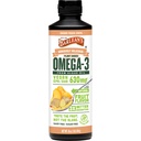Barlean's Ginger Peach Vegan Omega 3-supplement, vloeibare algenolie met 630 mg EPA & DHA, plantaardige omega's uit algenolie, niet-GMO & Glutenvrij, 16 oz