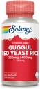 SOLARAY Guggul Gum Extract & Red Gist Rice - Gezonde Cardiovasculaire Functie Ondersteuning - Lab geverifieerd - 60 porties, 120 VegCaps