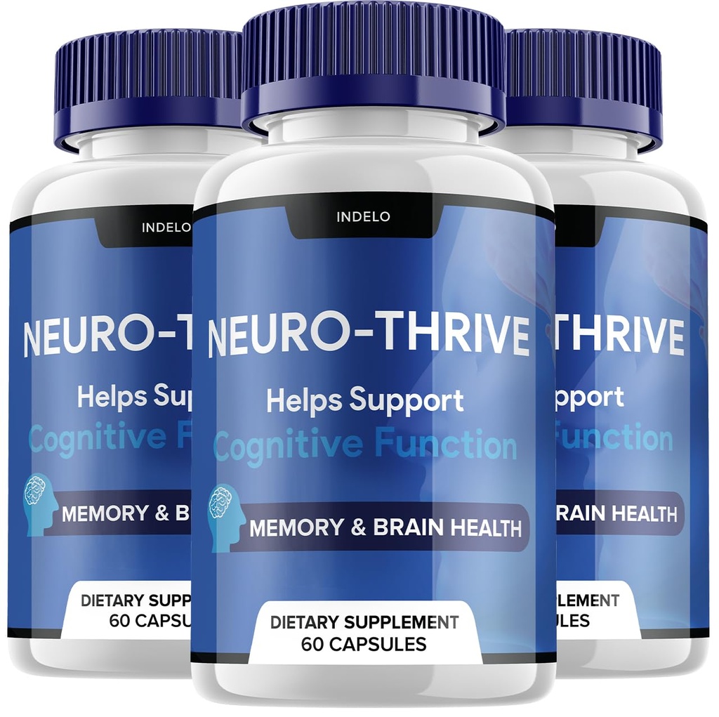 (3 Pack) Neuro Thrive Brain Supplement, Neuro Thrive for Memory Formula, Neuro-Thrive PQQ Reduce The Negative Effects of Brain Fog Neuro-Thrive Cognitive Function NeuroThrive Reviews (180 Capsules)