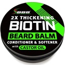 Biotin Beard Balm for Men - 2X Thickening for Beard and Mustache - Organic Mustache Wax with Castor Oil & Meadowfoam – Hydrating Facial Hair Growth Balm & Leave-In Conditioner