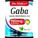FITO MEDIC'S Lab- GABA, 750 mg per portie, 200 capsules, GABA-supplementen, ultra hoge absorptie - aminozuren - GABA-poeder - boterzuur s.