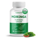 Moringa 12-in-1 Supplement with Turmeric Cinnamon Quercetin Ashwagandha Ginger Boswellia Nettle Saffron Tart Cherry Garlic