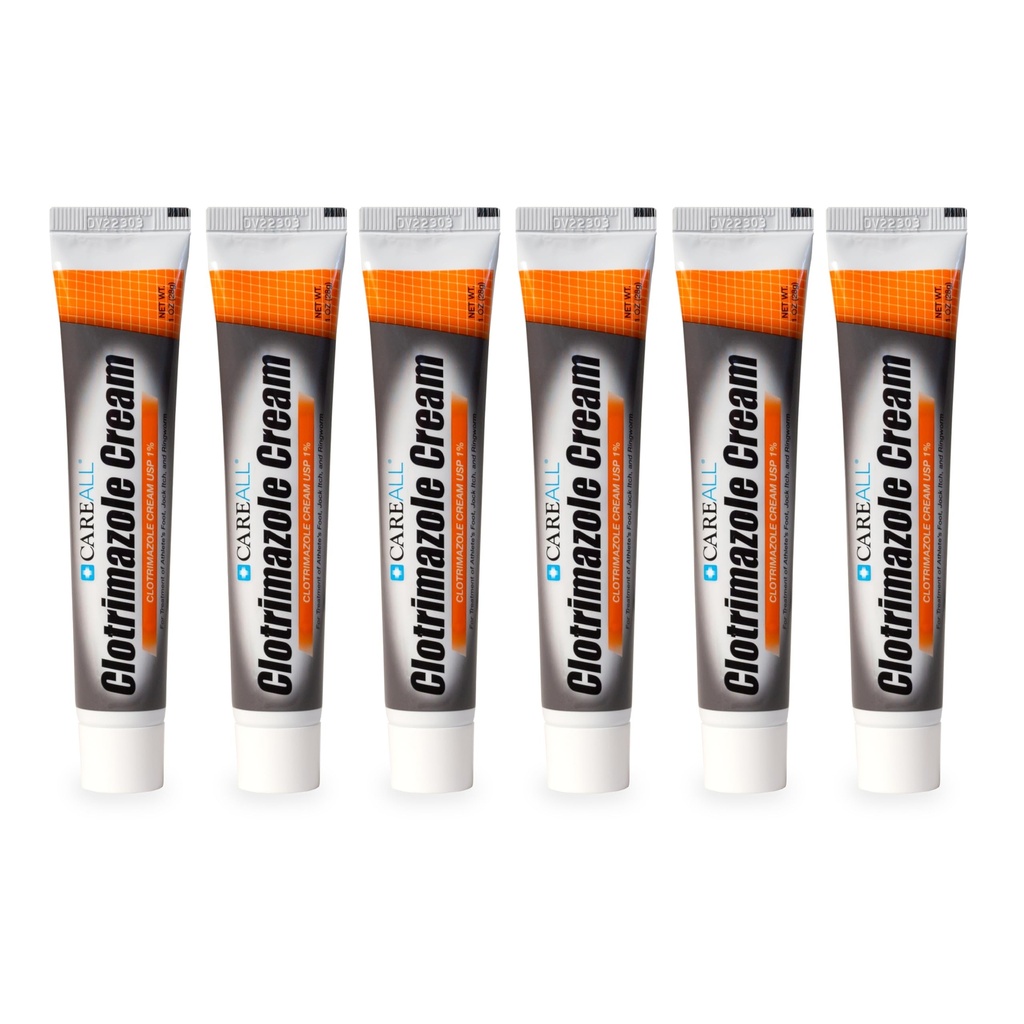 CareAll Clotrimazool Antischimmel Cream 1% USP 1,0 oz. (6 Pack), Cures Meest Atlete