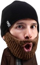 Baard hoofd knobbel Populaire baard Beanie - Originele handgemaakte breihoed en verwijderbare baard