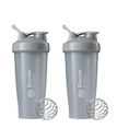 BlenderBattle Classic Shaker Bottle Perfect voor eiwitshakes en preworkout, 28-Ounce (2 Pack), Pebble Grey