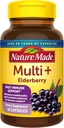 Nature Made Multi + Vlierberry Capsules, Multivitamine voor vrouwen en mannen Dagelijkse Immune Ondersteuning, Vrouwen, One Per Day Vrouwen Vitaminen, 60 Tellen, Brown, Pack van 1, (HL000220)
