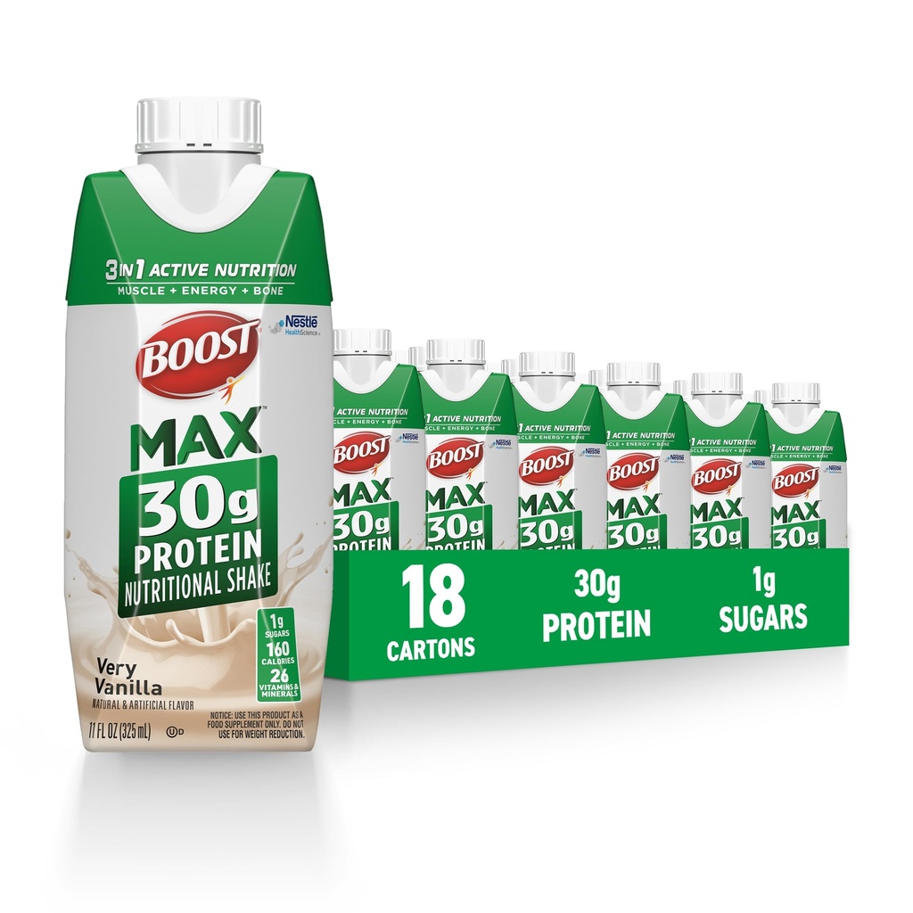 BOOST MAX Proteïne Shakes Klaar om te drinken - 30g High Proteine Shake - Vanille 