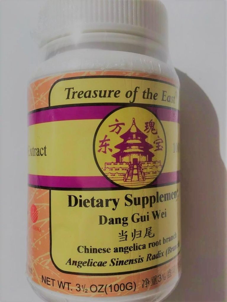 Schat van het Oosten, Chinese Angelica worteltak - Dang GUI Wei (5:1 Geconcentreerde Kruidenextract Granulaat, 100g)