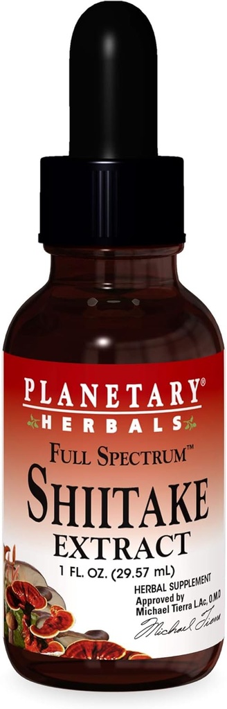 Planetaire kruiden volledige spectrum Shiitake Extract Supplement, 2 Fluid Ounce