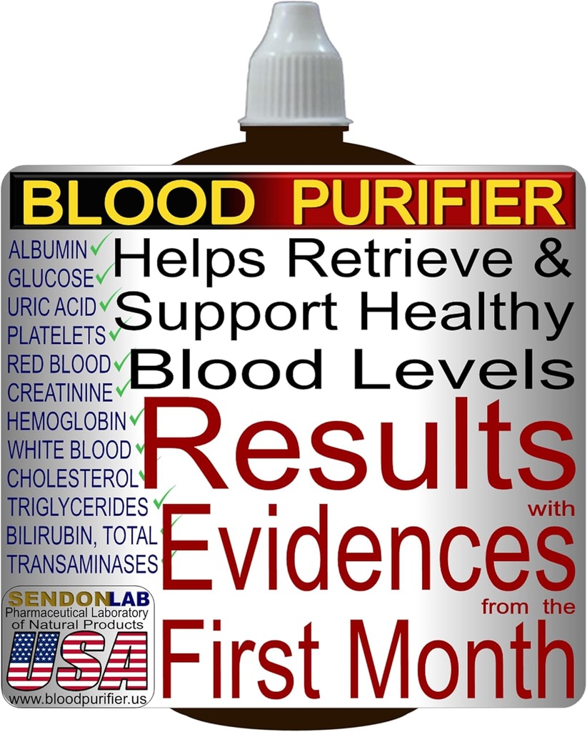 Bloedzuiveraar om bloedstroom op te halen en te ondersteunen. Natuurlijke supplement voor reiniging, tonic en versterking van uw organen. 2 oz