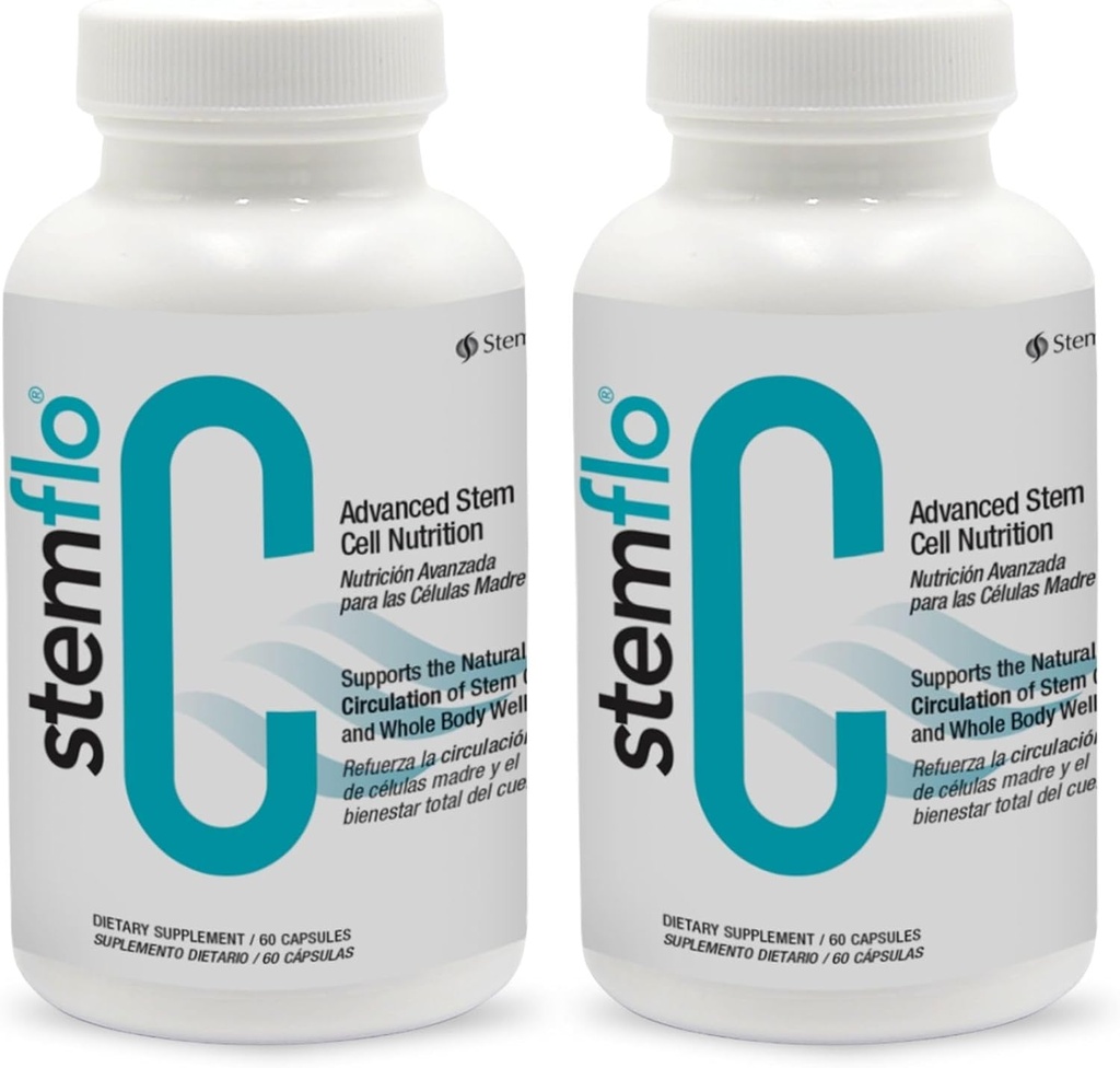 Vernieuw uw systeem met StemFlo® Advanced Formula 2 Pack - Trans-Resveratrol, Curcumin en Super Antioxidanten voor gezondheid, levensduur en vitaliteit