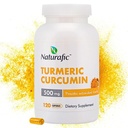 Kurkuma Curcumine met Piperine Capsules - 500mg per capsule,120 Tel - Supplement met Black Pepper voor verbeterde absorptie Non-GMO, Glutenvrije