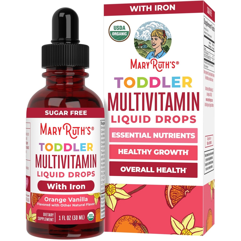 MaryRuth Organics CoComelon Peuter Kids Multivitamine met ijzer 