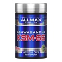 ALLMAX Essentials Ashwagandha KSM-66 (60 Veggie Caps) - Verhoog spierkracht en herstel - Non-GMO, Glutenvrij - 30 porties