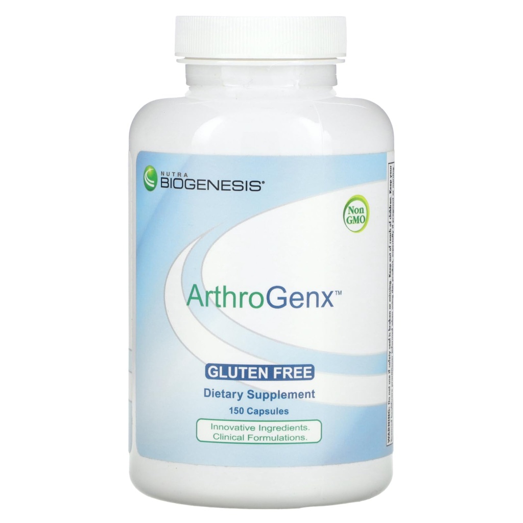 Nutra BioGenesis - ArtroGenx - Kurkuma, Gember en MSM om de gezamenlijke functie en de normale ontsteking van het lichaam te ondersteunen - 150 capsules