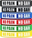 Geen pijn Geen gain polsbandjes Motivational Bulk Inspirational Silicone Fitness Armbanden Stretch Unisex Sport polsbandjes voor tieners Mannen Vrouwen