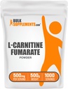 BulkSupplements.com L-Carnitine Fumaraatpoeder - Carnitinesupplement, Sportvoeding, L-Carnitine 500mg - Glutenvrij, 500mg per portie, Glutenvrij, 500g (1.1 lbs) (verpakking van 1)