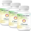 Dr Clark Cloves Healthcare Supplement - Natuurlijke spijsverteringsgezondheid, 500 mg, 100 Pure Gelatine Capsules 3Pack