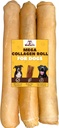 Woofley's extra dikke collageen rol (10-12 inch - 3 PCS) - Kauwen voor honden - Bully Stick Rawhide alternatieve hondenkauwen Geen Verberg Bones voor middelgrote en grote honden