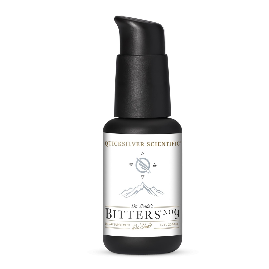 Quicksilver Scientific Dr. Shade's Bitters No. 9 - for Digestie - Fast Acting Liposomale Digestie Bitters with Milk Thistle, Burdock Root & Juniper Essential Oil - Digestieve ondersteuning (50ml)