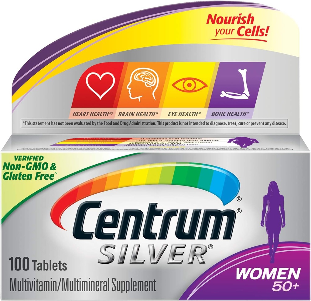 Centrum Silver Women Multivitamine/Multimineral Supplement (100 tabletten)