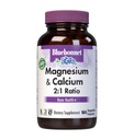 Bluebonnet Nutrition Magnesium & Calcium 2:1 Ratio, Bone Health*, Non-GMO, Vegan, Kosher Gecertificeerd, Glutenvrij, Sojavrij, Dairy-Free, 180 plantaardige capsules, 60 porties