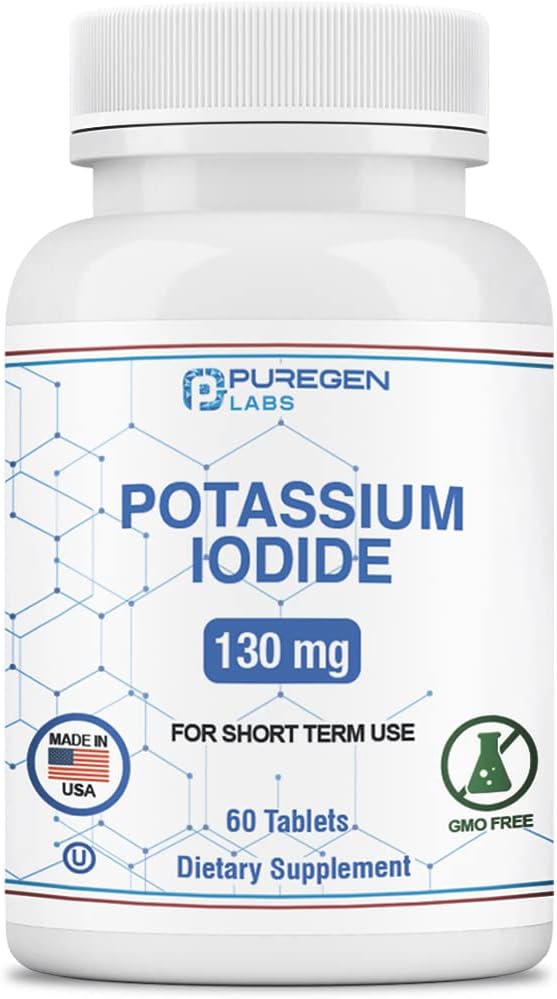 Kalium-jodidetabletten 130 mg Kosher-jodiumtabletten, schildklierondersteuning 60 tabletten