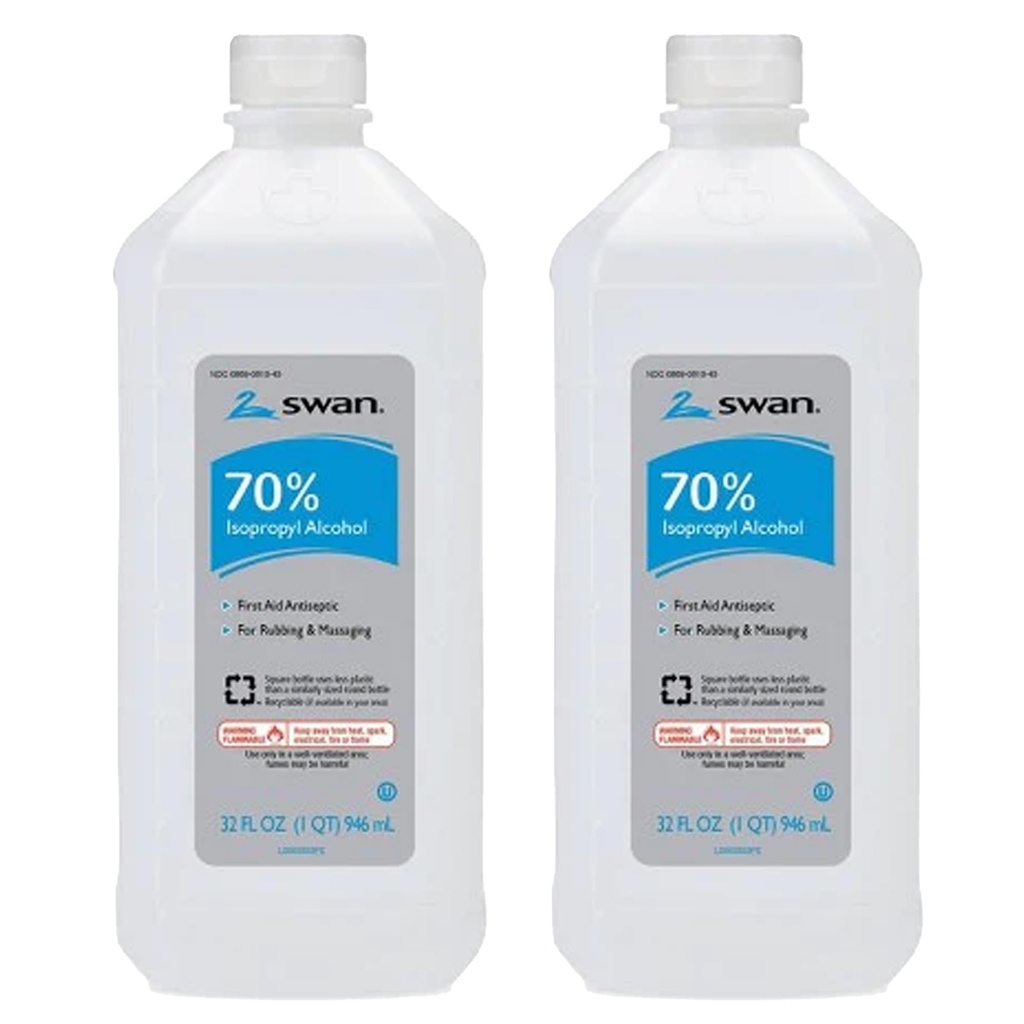 Zwaan 70% Rubbing Alcohol, 32 Fl oz (verpakking 2)