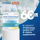 MAJOR Anti-Diarree Loperamide Zoutzuur Tablets, 2 mg - Helpt de symptomen van diarree te controleren - 24 Capletes (1 Pack)