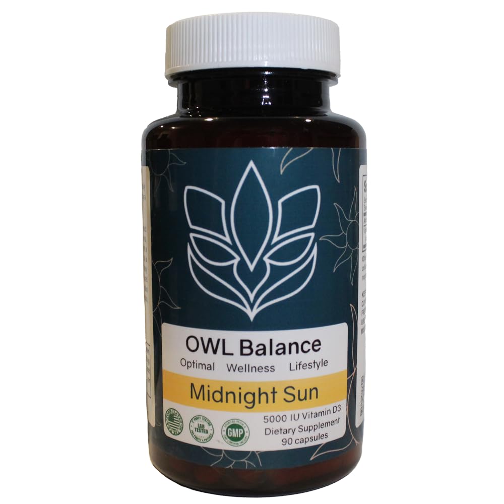 Midnight Sun D3, een Premium Vitamine D3 supplement ontworpen om uw algehele gezondheid en welzijn te ondersteunen.
