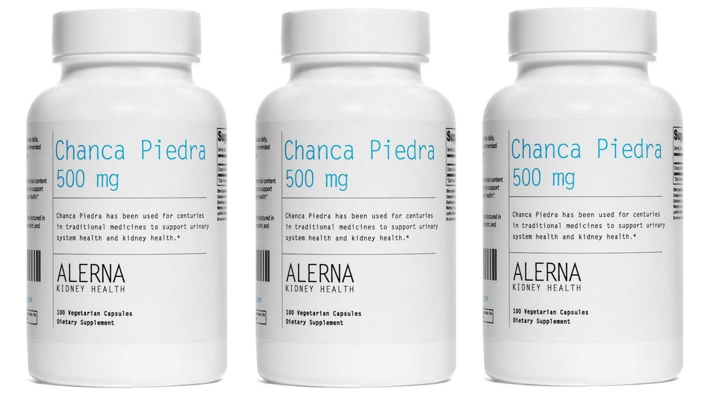 Chanca Piedra 500 mg - Niersteen Crusher, Oplosser, Galblaas Ondersteuning Supplement - 100 Vegetarische Capsules (verpakking van 3)
