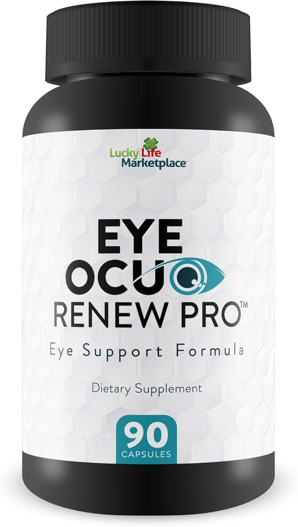 Eye Ocuo Renew Pro - Eye Health Support - Promote Health Vision Day & Night with Vision Supplements - Help Oogstam, oogdruk, wazig zicht met Pro Vision Vitaminen, Mineralen, & kruiden