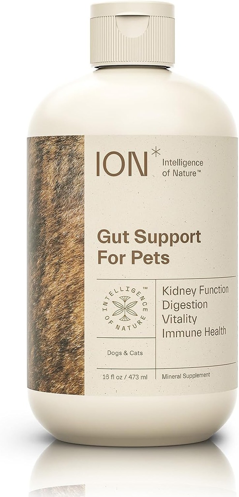 ION* Intelligence of Nature Gut Support for Pets - Liquid Probiotics Drops Alternative for Dogs & Cats, Digestief Health for Puppies, Skin & Hair Health - 16 fl oz (Pack of 1)