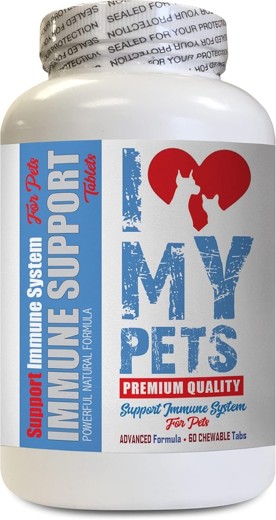 I love MY PETS LLC Immune Hondenrecepten - PET Immune Ondersteuning - Honden en katten - Booster - Gezond - Melkdistel voor honden - 60 Treats (1 Fles)