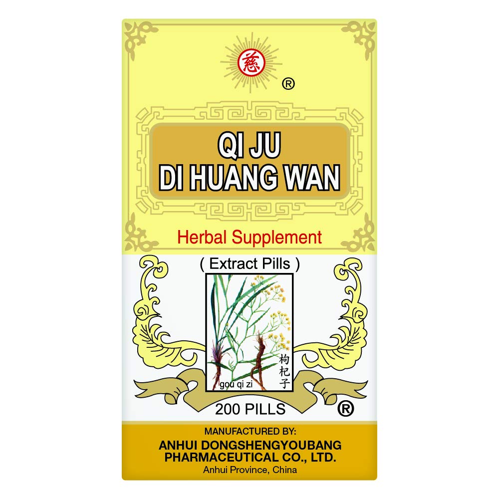 Zonnewende geneeskunde Qi Ju Di Huang Wan Kruidensupplement (200 pillen) (1 fles)