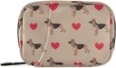 Pillendoos Duitse herder hond hart 7 dagen pil geval reis pil Organisator tas met rits draagbare wekelijkse vitamine geneeskunde supplement houder pouch tas
