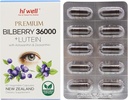 Hoi Well Premium Blauwe bosbes 36000 + Lutein 12mg 60Vegtarian Capsules
