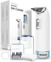 Oorwas verwijderen Kit, 360°Elektrische oorreiniger, Oorreiniging Kit met 4 waterdrukmodi, Oorwas verwijderen Kit voor veilige oor besproeiing Flushing System w/8 Besproeiing Tips, Low Noise, IP65 waterdicht