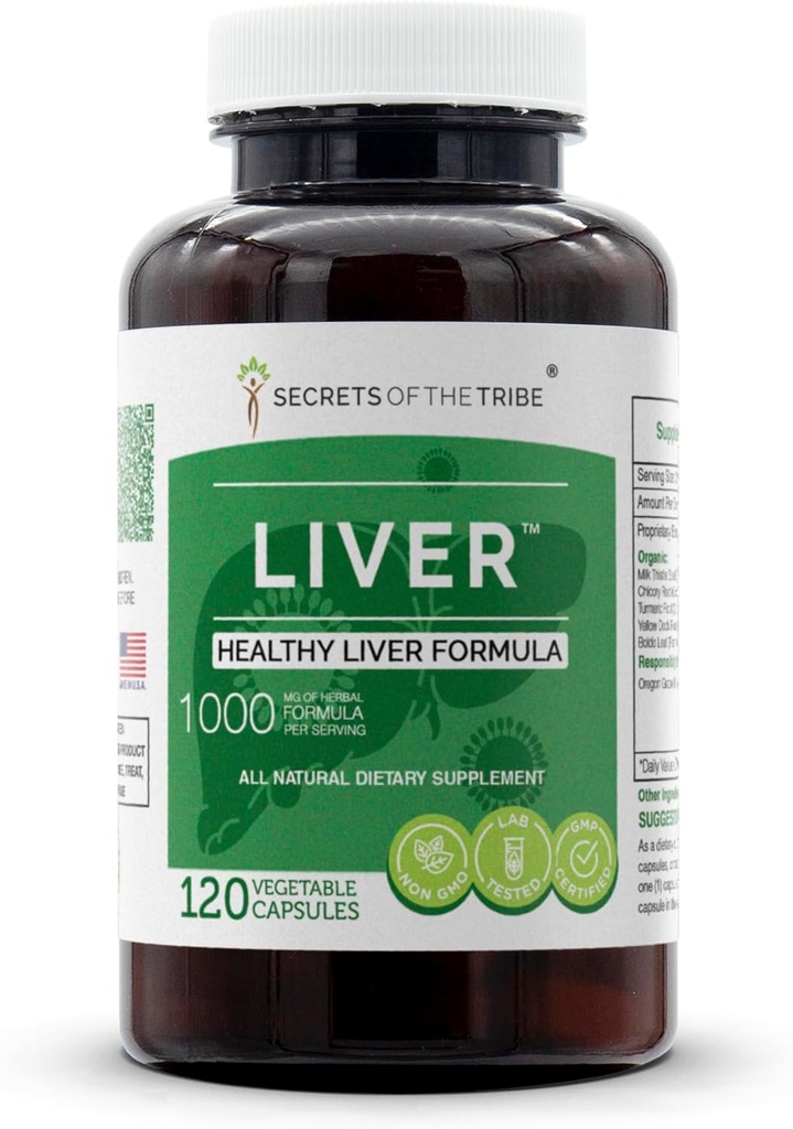 Geheimen van de stam - Lever, gezonde leverformule, kruidensupplement Blend (120 capsules)
