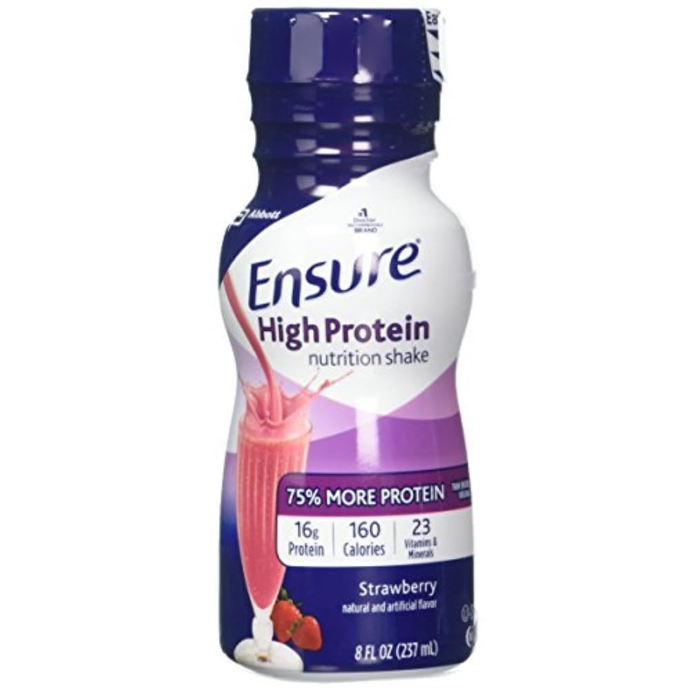 Zorg voor een hoge proteïne voeding Shake, aardbei, 6 Tellen